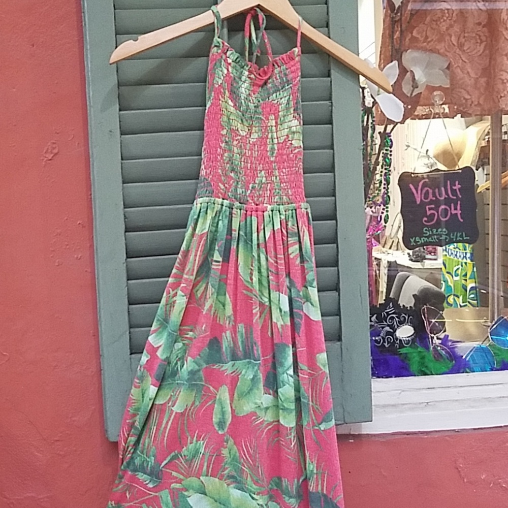 Jungle print maxi dress